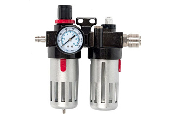 Регулятор давления QUATTRO ELEMENTI MF-3, с лубрикатором и фильтром, разъем EURO
