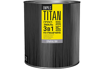 Грунт-эмаль по ржавчине ОРЕОЛ TITAN серый RAL 7004 2 л