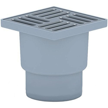 Трап вер.вып. 110 с решеткой из нержавеющей стали 15х15