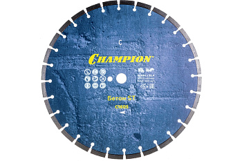 Диск алмазный CHAMPION бетон ST 400/25,4/10 Concremax (старый бетон, ж/б с наполн.сред.тв)