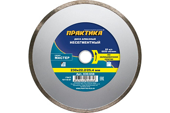 Диск алмазный 230х22 Практика Мастер DA-230-22C