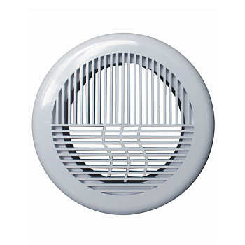 Решетка вентиляционная круглая D164 приточно-вытяжная АБС с фланцем D125