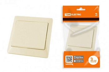 Выключатель "Ильмень" 1СП 10А сл. кость