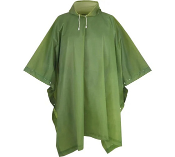 Дождевик «ПОНЧО» EVA, зеленый, с чехлом, 120 мк, Komfi