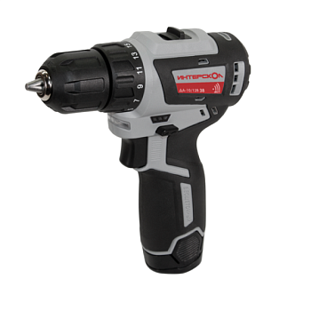 Дрель-шуруп акк. ИНТЕРСКОЛ ДА-10/12В 38 МиниМАКС бесщеточн. (Li-ion,кейс, 2 аккум. 2,5Ач, ЗУ)