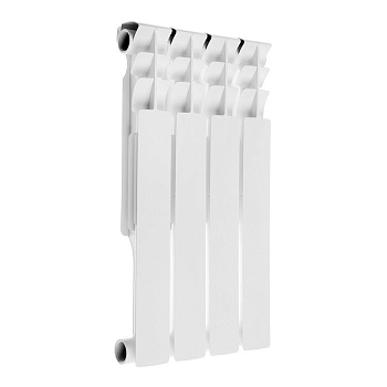 Радиатор биметаллический AQUAPROM BI 500/80 B20 (белый квадрат) (4 секции)