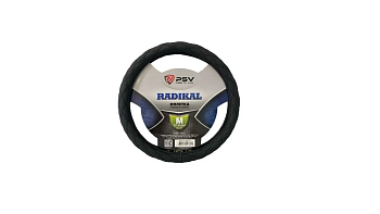 Оплетка на руль PSV RADIKAL (Черный/Отстрочка черная) M, экокожа